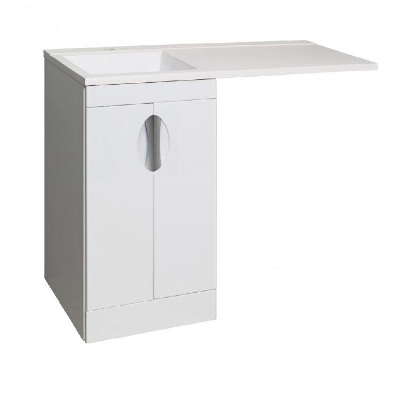 Раковина над стиральной машиной 105x48,4 см Runo Гамма 00-00001119 Белая