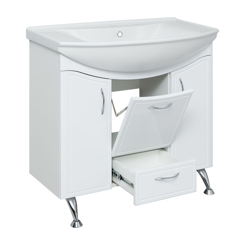 Тумба под раковину Runo Севилья 85 00000000597 Белая