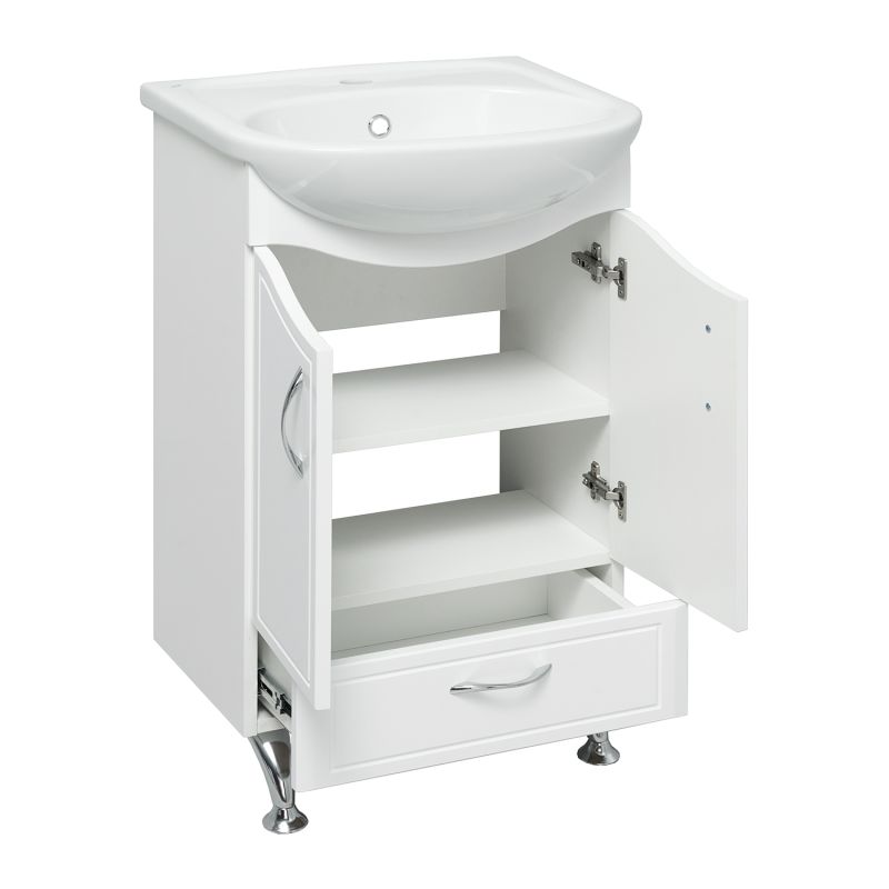 Тумба под раковину Runo Севилья 60 00000000791 Белая