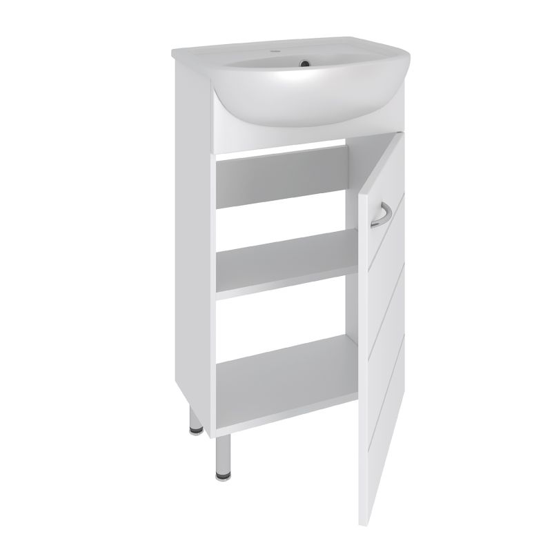 Тумба под раковину Runo Кипарис 45 00000000880 Белая