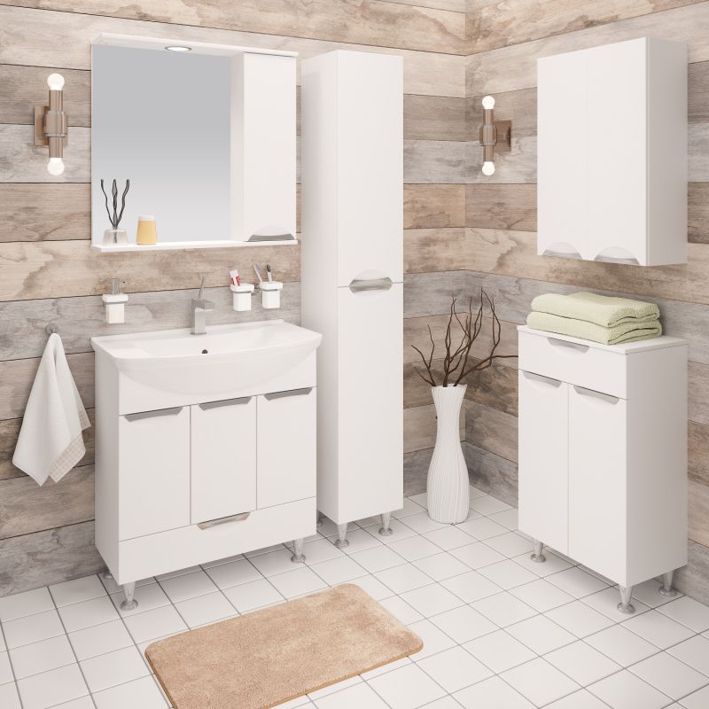 Тумба под раковину Runo Барселона 75 00000001032 Белая