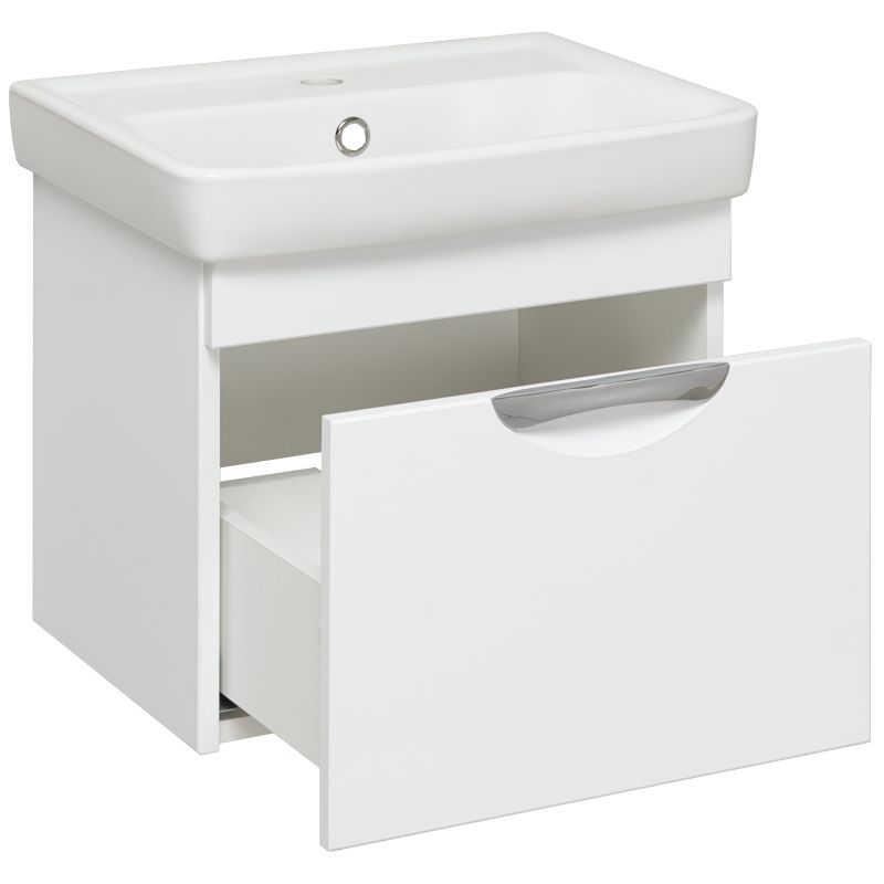 Тумба под раковину Runo Ибица 50 00000001046 подвесная Белая