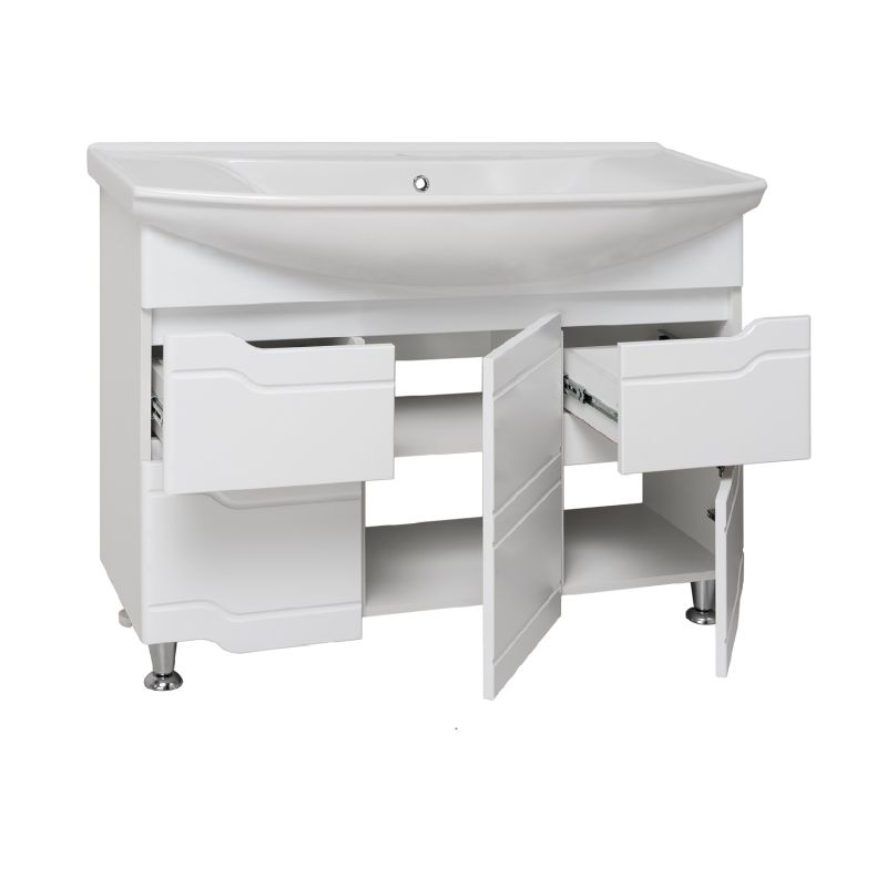 Тумба под раковину Runo Стиль 105 00000001118 Белая