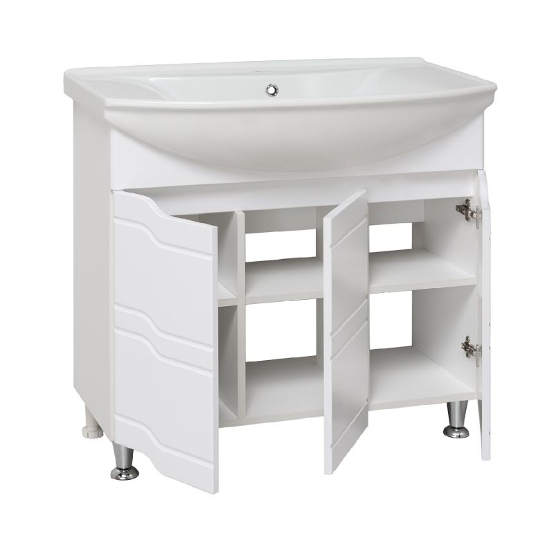 Тумба под раковину Runo Стиль 75 00000001127 Белая