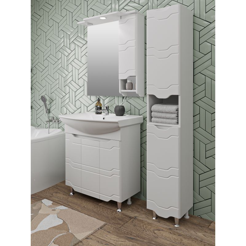 Тумба под раковину Runo Стиль 75 00000001127 Белая