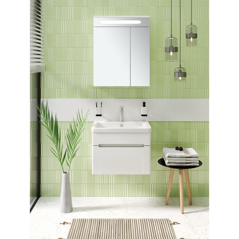 Тумба под раковину Runo Парма 60 00000001138 подвесная Белая