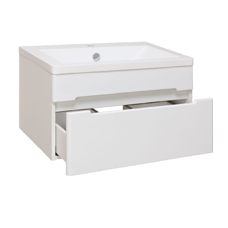 Тумба под раковину Runo Парма 75 00000001140 подвесная Белая