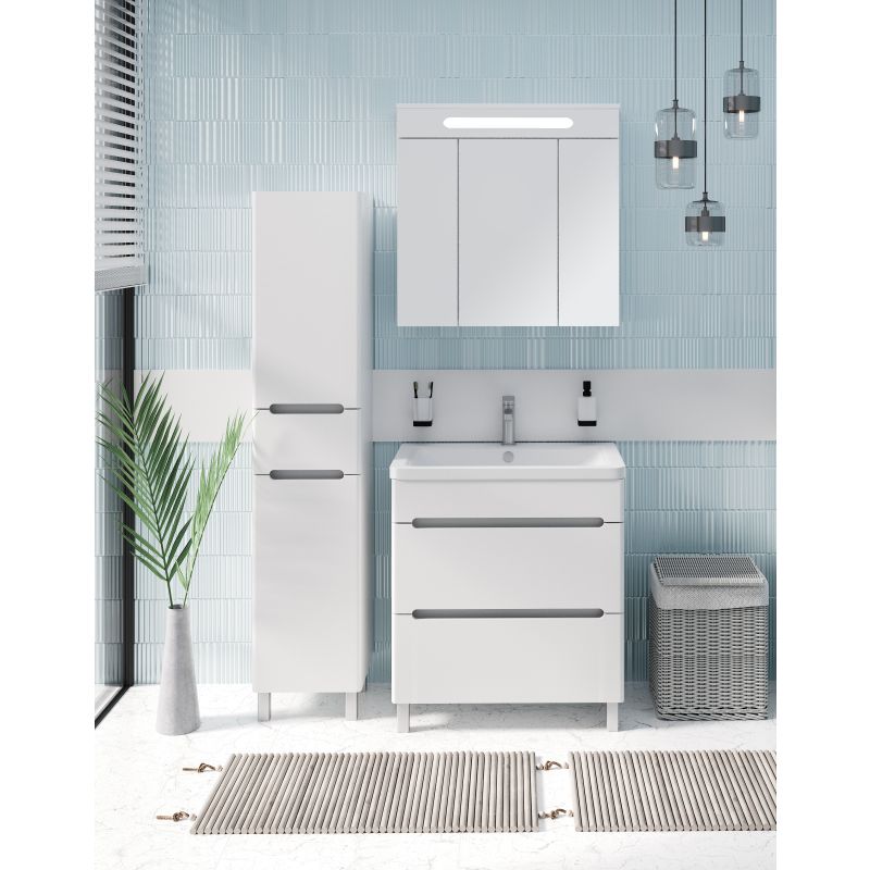 Тумба под раковину Runo Парма 75 00000001141 Белая