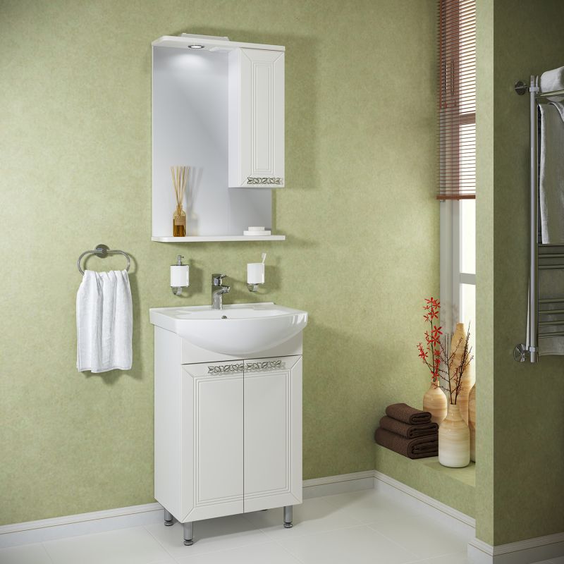 Тумба под раковину Runo Монро 55 00-00000457 Белая