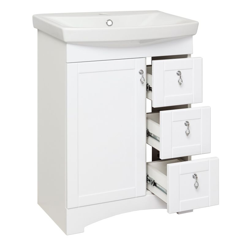 Тумба под раковину Runo Мерида 60 00-00000823 Белая