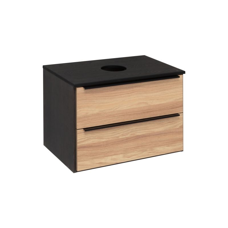 Тумба под раковину Runo Мальта 70 00-00001097 Дуб Черная