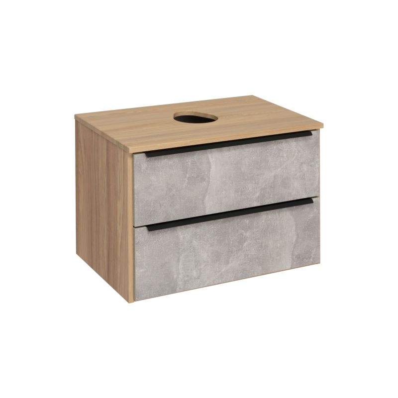 Тумба под раковину Runo Мальта 70 00-00001098 Серая Дуб