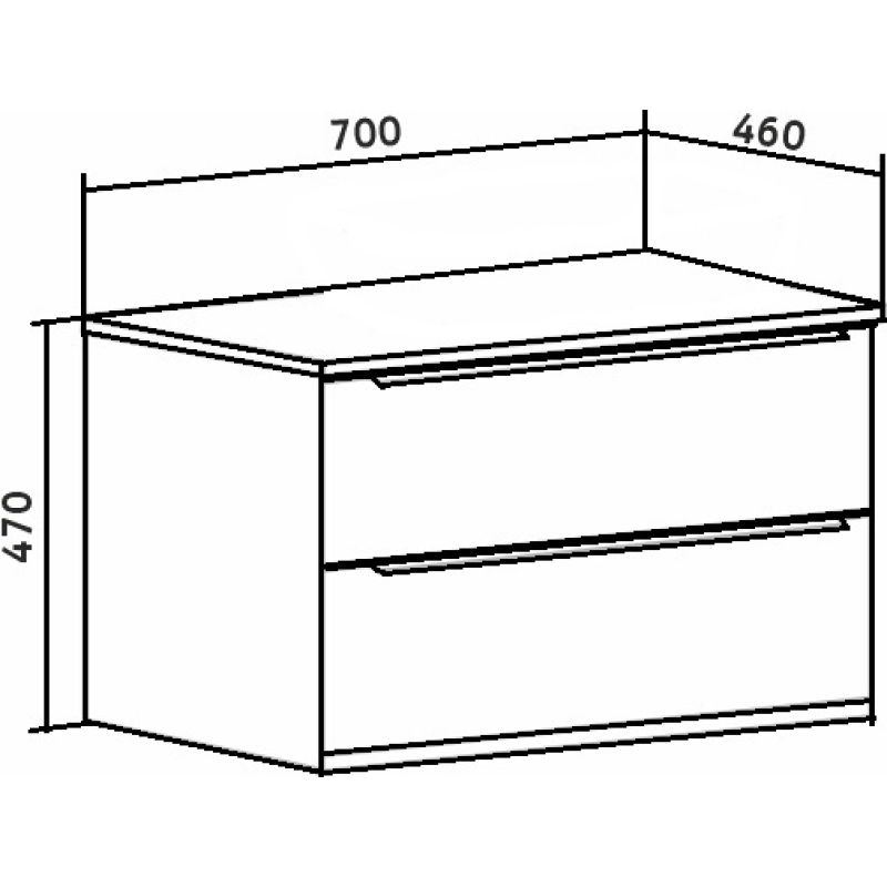 Тумба под раковину Runo Мальта 70 00-00001098 Серая Дуб