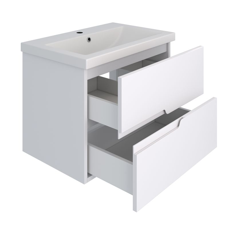 Тумба под раковину Runo Стокгольм 70 00-00001124 подвесная Белая