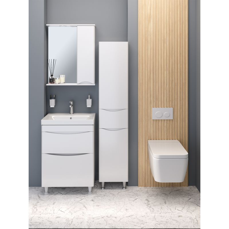 Тумба под раковину Runo Афина 60 00-00001169 Белая