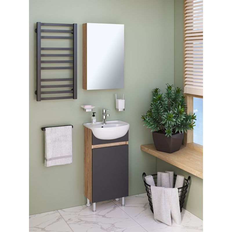 Тумба под раковину Runo Лада 40 00-00001195 Графит