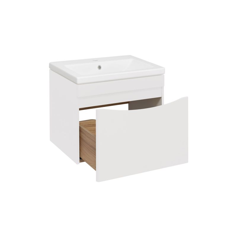 Тумба под раковину Runo Афина 60 00-00001204 подвесная Белая