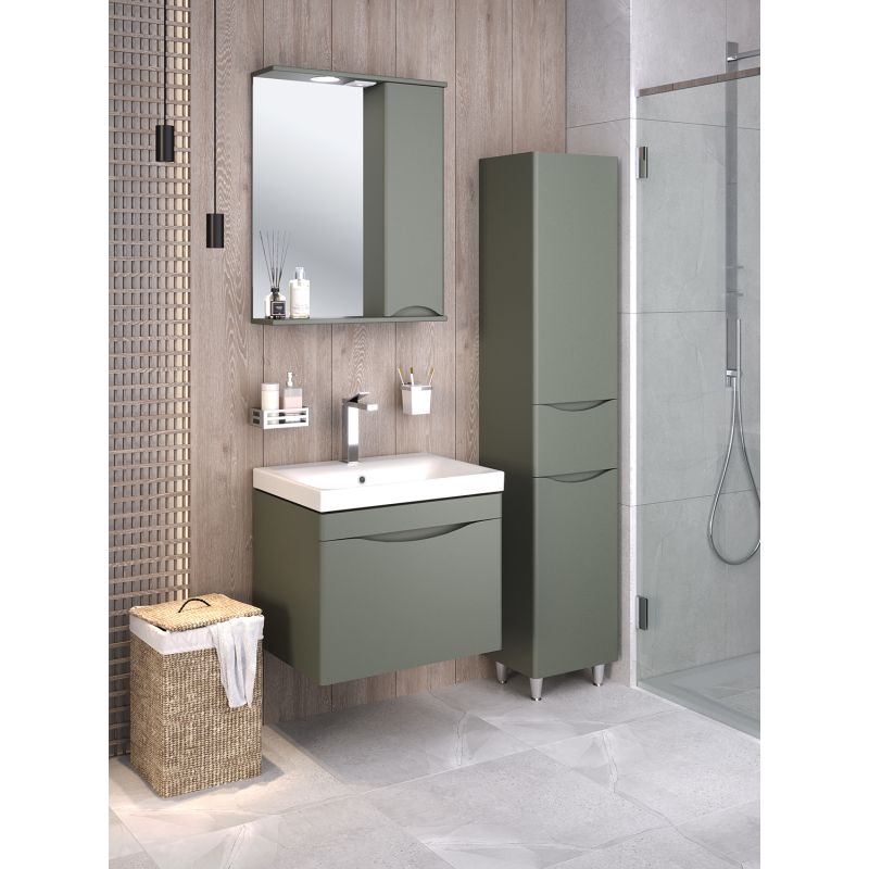 Тумба под раковину Runo Афина 60 00-00001205 подвесная Цемент