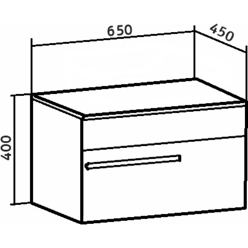 Тумба под раковину Runo Вудлайн 65 00-00001341 подвесная Белая Железный камень