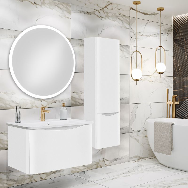 Тумба под раковину Runo Тоскана 80 00-00001415 Белая