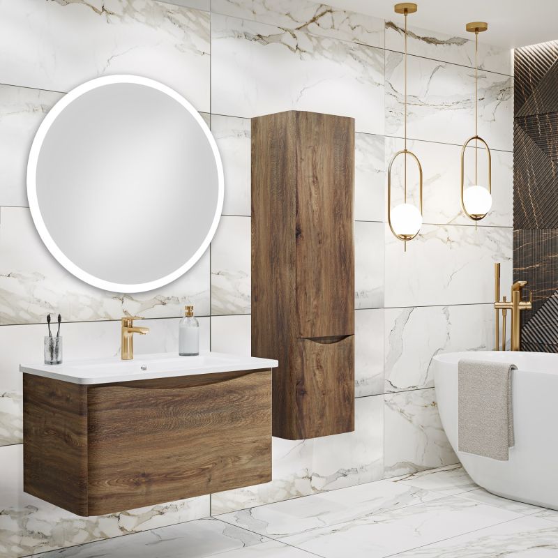 Тумба под раковину Runo Тоскана 80 00-00001417 Темное дерево