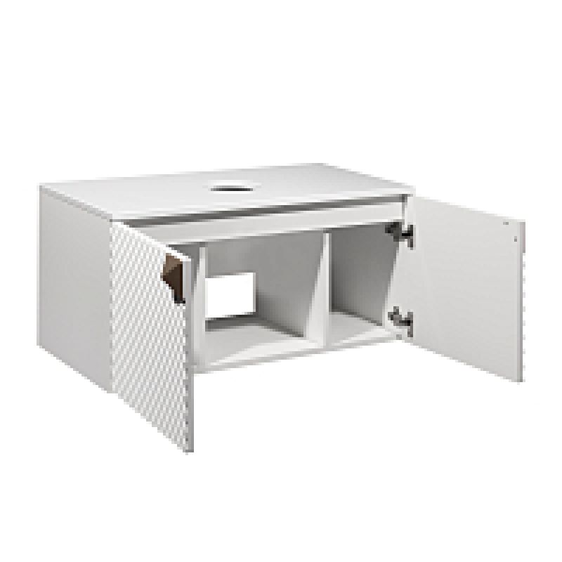 Тумба под раковину Runo Андорра 85 00-00002019 подвесная Белая