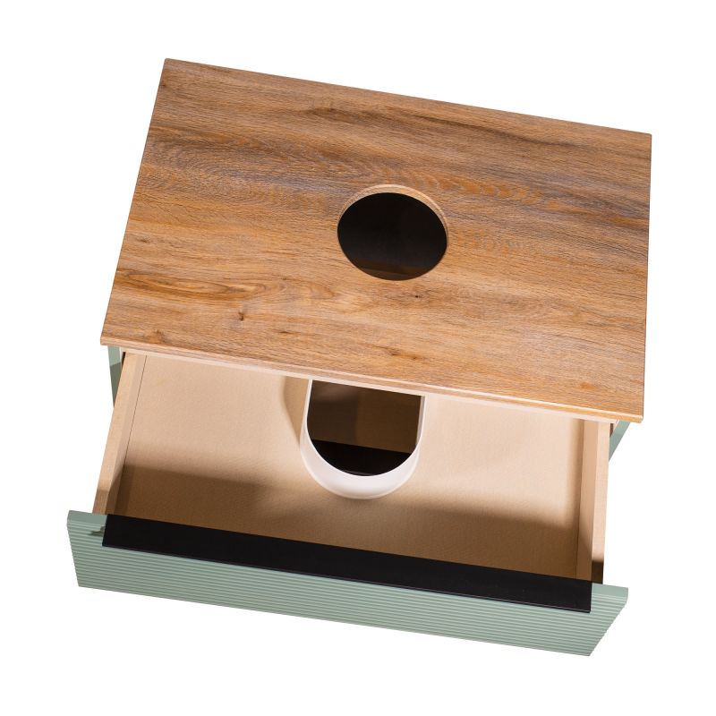 Тумба под раковину Runo Орлеан 70 00-00002020 подвесная Зелёный дуб натуральный