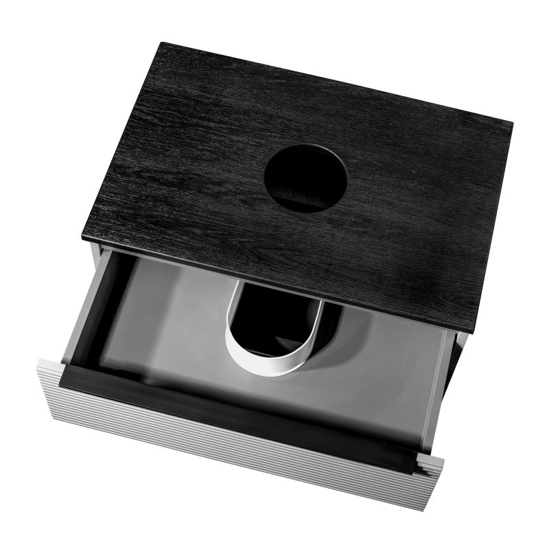 Тумба под раковину Runo Орлеан 70 00-00002021 подвесная Серый Чёрный