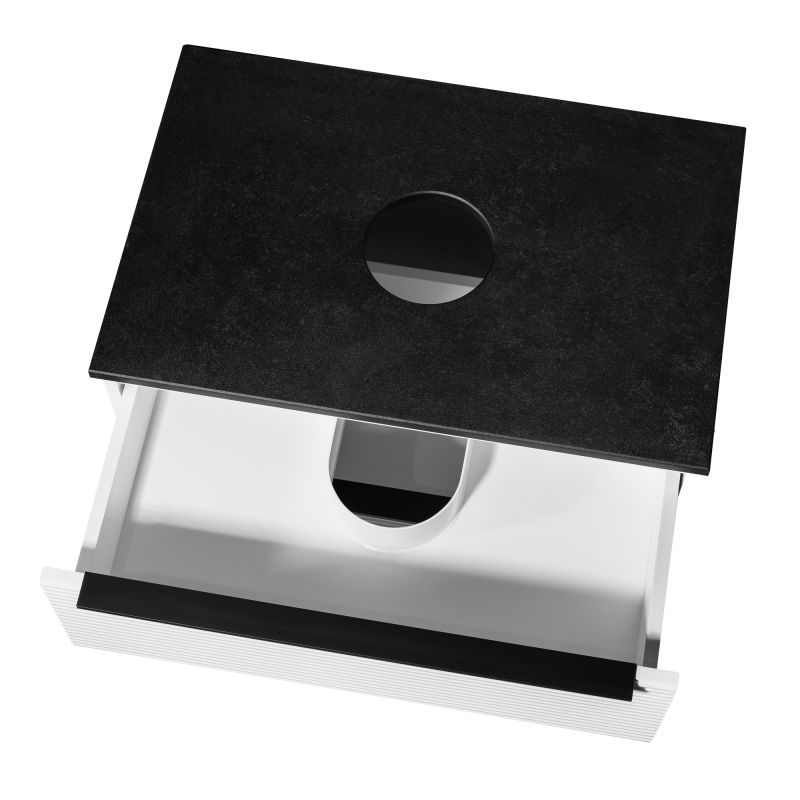 Тумба под раковину Runo Орлеан 70 00-00002022 подвесная Белый матовый Чёрный