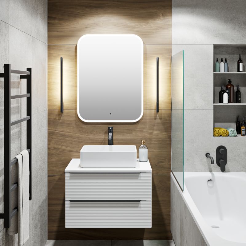 Тумба под раковину Runo Орлеан 70 00-00002023 подвесная Белая