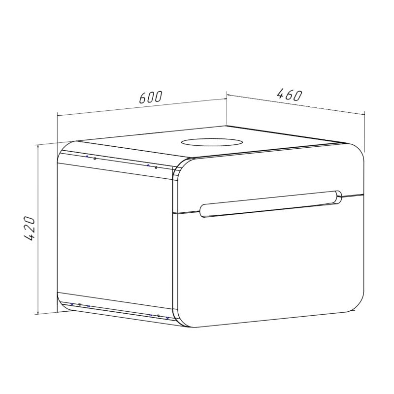 Тумба под раковину Runo Ницца 60 00-00002122 Белая