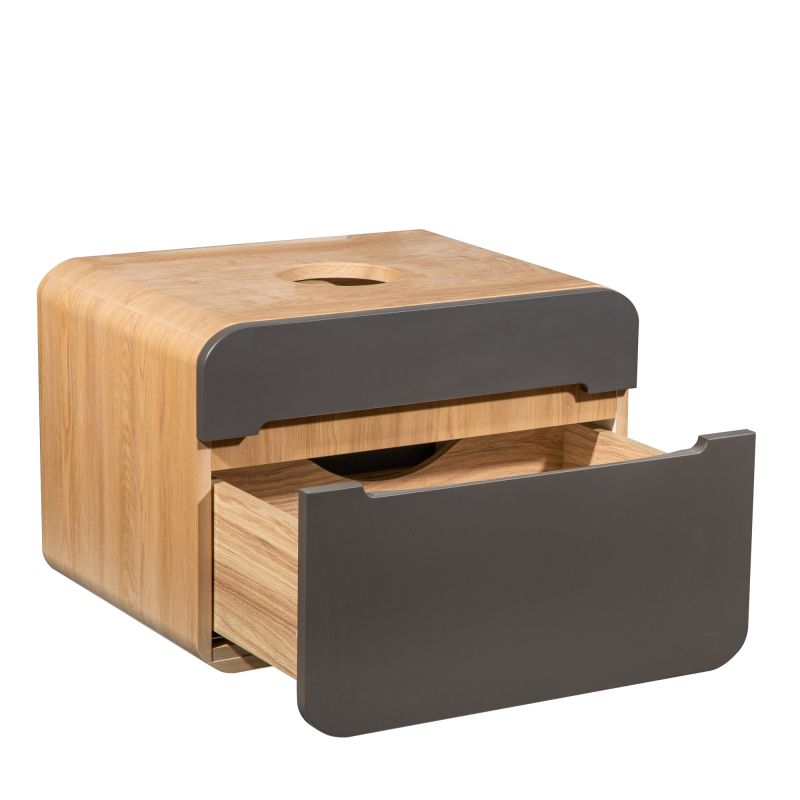 Тумба под раковину Runo Ницца 60 00-00002123 Дуб натуральный Графит