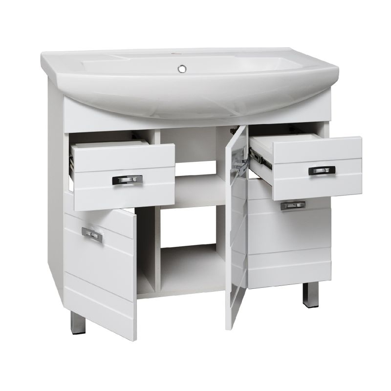 Тумба под раковину Runo Турин 85 УТ000002095 Белая