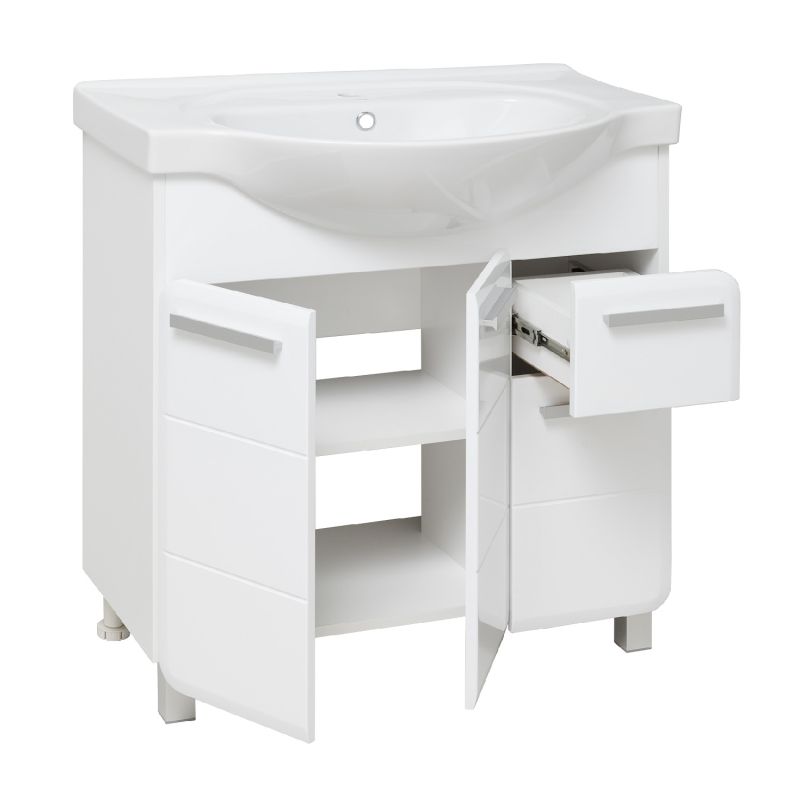 Тумба под раковину Runo Эрика 80 УТ000003319 Белая