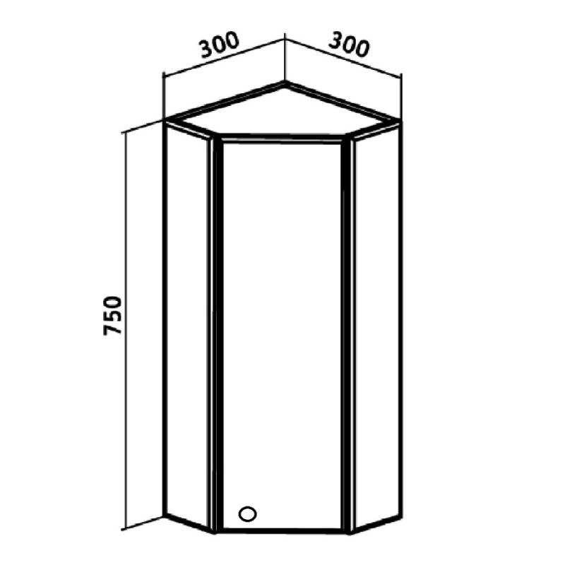 Подвесной шкаф Runo Кредо 30 00000000010 угловой Белый