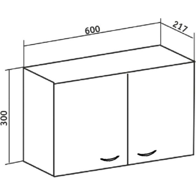Подвесной шкаф Runo Рондо 60 00000001089 Белый