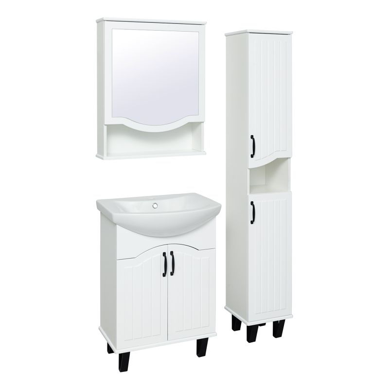 Шкаф пенал Runo Марсель 30 R 00-00001000 Белый