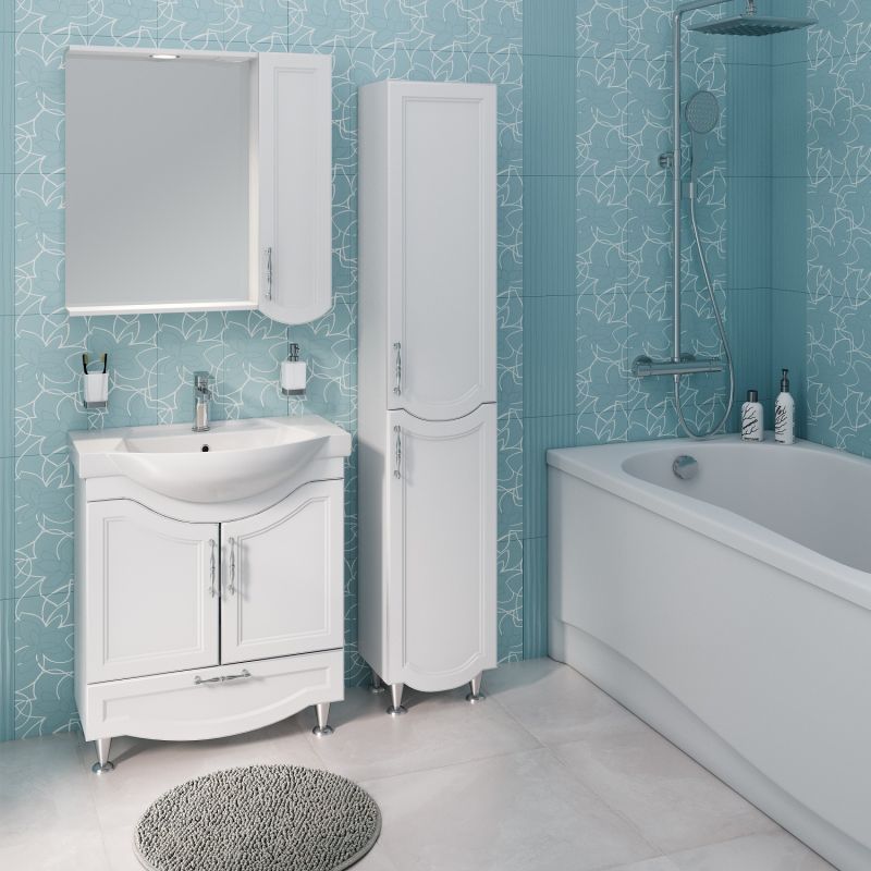 Шкаф пенал Runo правый Неаполь 35 00-00001036 Белый