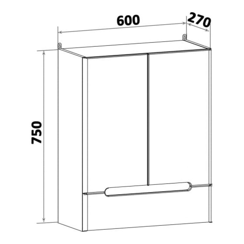 Подвесной шкаф Runo Парма 60 00-00001042 Белый