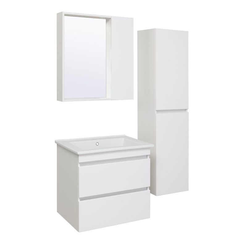 Шкаф пенал Runo Манхэттен 35 00-00001048 подвесной Белый