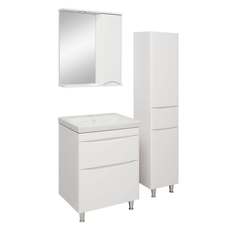 Шкаф пенал Runo Афина 35 R 00-00001173 Белый