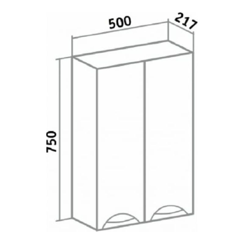 Подвесной шкаф Runo Барселона 50 УТ000002340 Белый