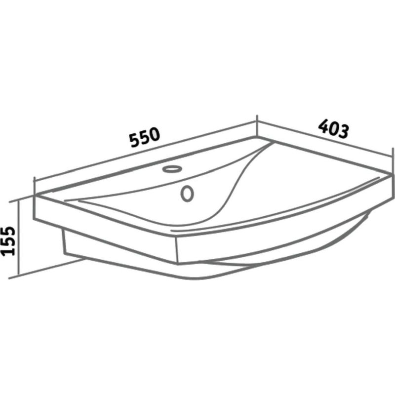 Умывальник Runo мебельный Cersanit Carina 55 УТ000002240 Белый