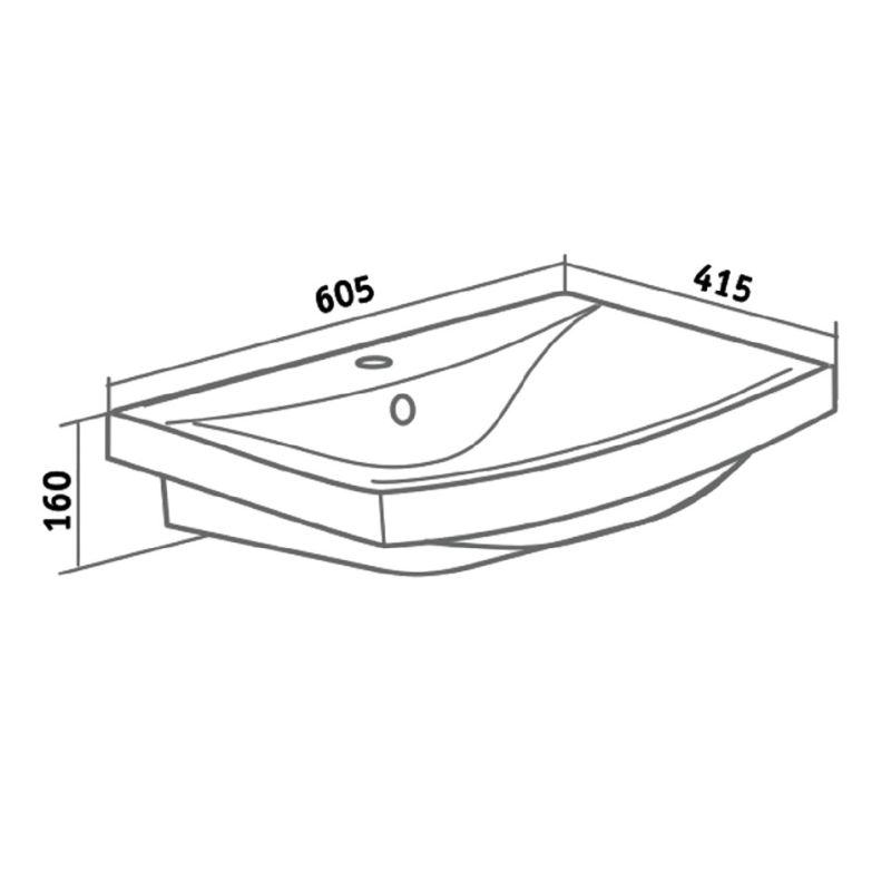 Умывальник Runo мебельный Cersanit Carina 60 УТ000002241 Белый