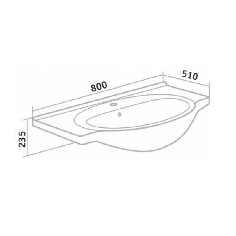 Умывальник Runo мебельный Cersanit Erica 80 УТ000002236 Белый