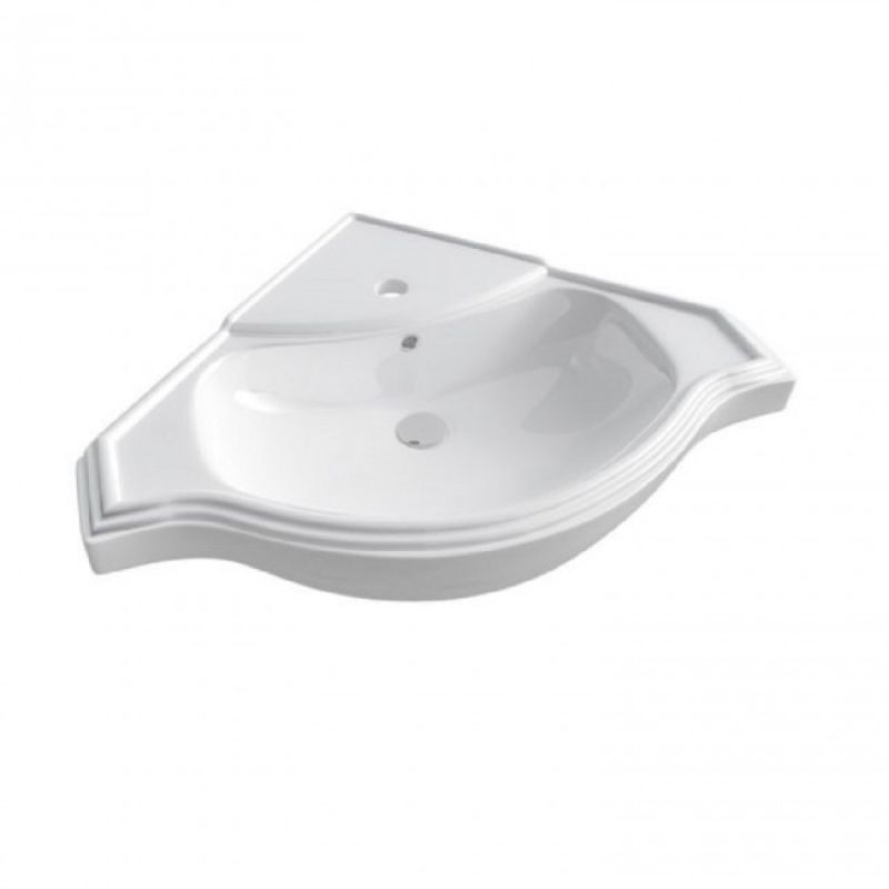 Умывальник Runo мебельный Kirovit Классик 65 угловой УТ000003756 Белый