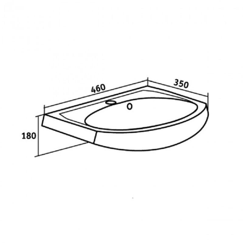 Умывальник Runo мебельный Rosa Уют 45 00000000151 Белый