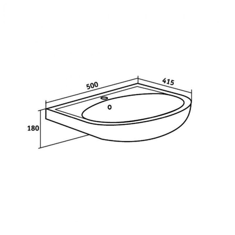 Умывальник Runo мебельный Rosa Уют 50 00000000152 Белый