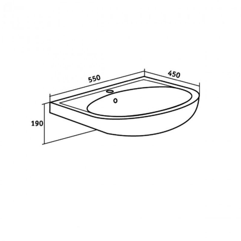 Умывальник Runo мебельный Rosa Уют 55 00000000153 Белый