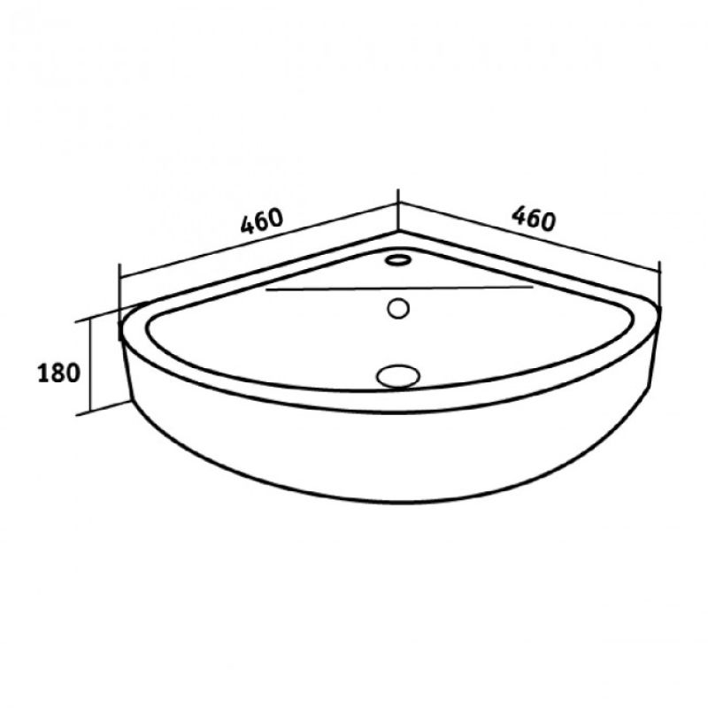 Умывальник Runo мебельный Rosa Элегия угловой 00000000948 Белый